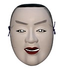 japanese ceramic derorative Noh theatre  mask of Chujo Hime