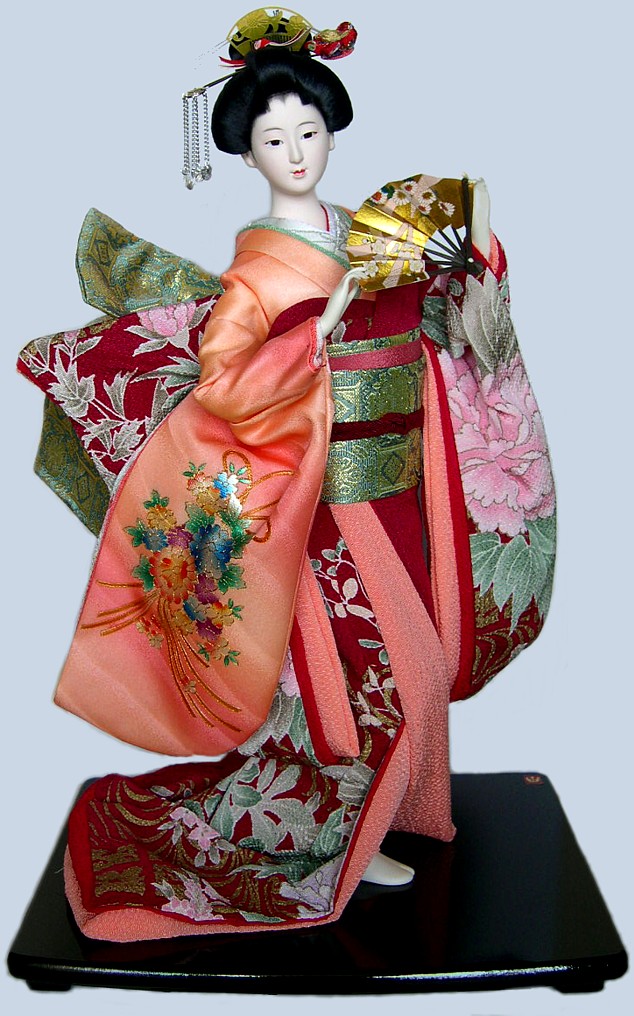 japanese traditional interior doll, vintage
