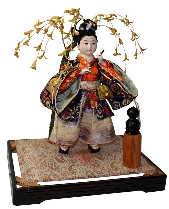 japanese antique doll od Ushiwaka. The Japonic Online Store