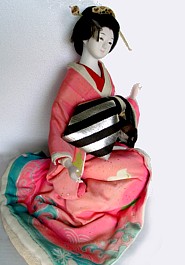 japanese  antique geisha doll, Meiji era 