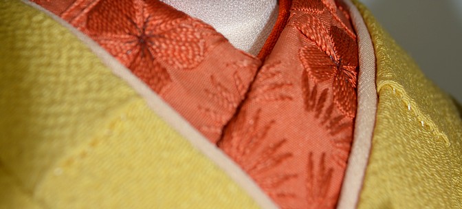 japanese doll kimono's detail