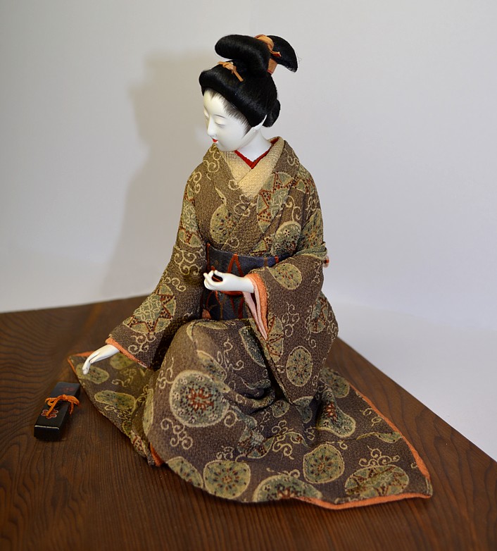 japanese antique doll, Meiji period, 1900's