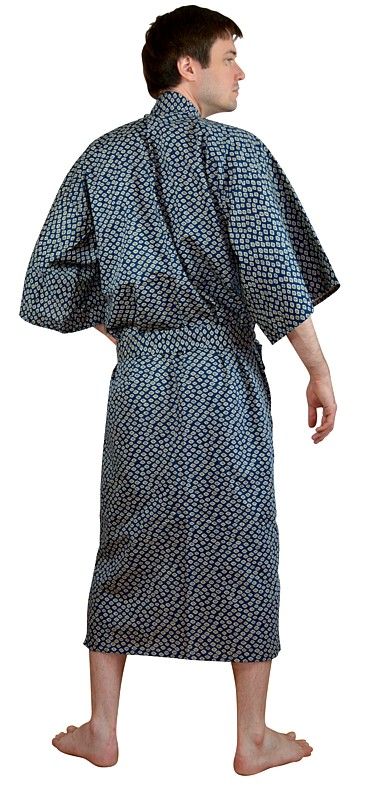 Japanese man's traditional cotton kimono yukata