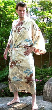 japanese man's pure silk modern kimono. The Japonic Online Store