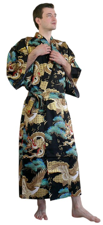 japanese outfit: man's kimono TEN-RYU, cotton 100%