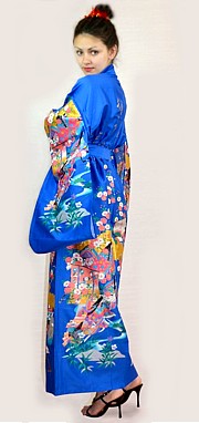 japanese woman's modern cotton kimono, made in Japan