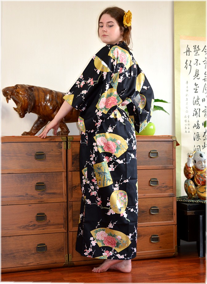 japanese cotton kimono for lady. Japanese style  home gown