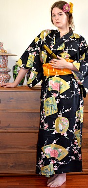  kimono for lady, cotton 100%,  made in Japan