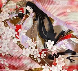 japanese princess and cherry blossom