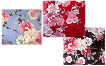 japanese kimono Sakura design of fabric palette