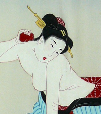detail of the picture on kimono back