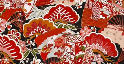 japanese kimono detail of design fabric