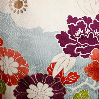 silk kimono: detai of fabric pattern